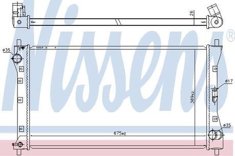 64256 NISSENS Радиатор, охолодження двигуна