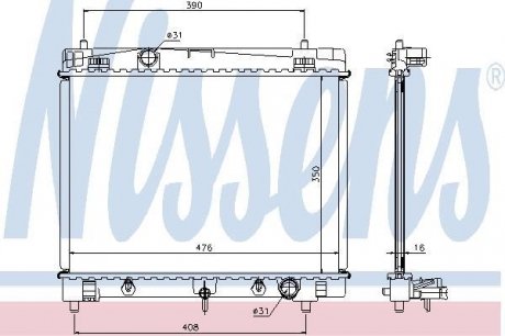 64682 NISSENS Радиатор охолоджування