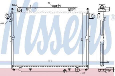 64881 NISSENS Радиатор, охлаждение двигателя