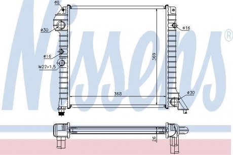 65518 NISSENS Радиатор VOLVO 440(88-)1.7 i(+)[OE 410 658]