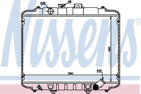 67015 NISSENS NISSENS HYUNDAI Радиатор охолодження двиг. H 100 2,5 D 93- (400x598x32)