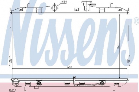 67489 NISSENS Радиатор охлождения hyundai coupe (gk) (02-) 2.0 i 16v (пр-во nissens)