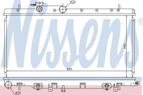 67711 NISSENS Радиатор охлаждения subaru impreza, legacy (пр-во nissens)