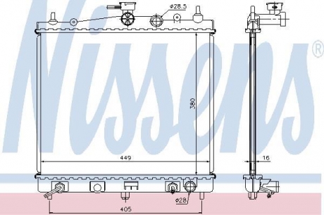 68700A NISSENS Радиатор охлаждения nissan, renault (пр-во nissens)