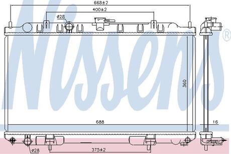 68740 NISSENS Радиатор ALMERA N16 1,5 JAP