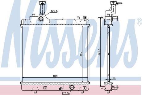 69401 NISSENS Радиатор, охолодження двигуна