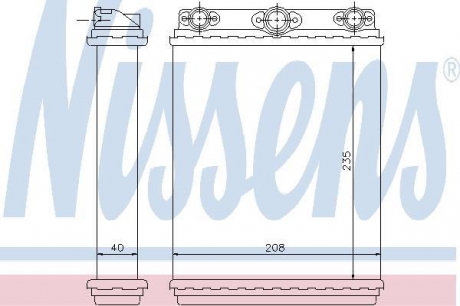 72016 NISSENS Радиатор отопителя mercedes e-class w 124 (пр-во nissens)
