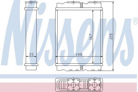 72050 NISSENS Теплообменник, отопление салона