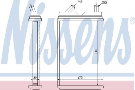 73624 NISSENS Радиатор системи опалення салона