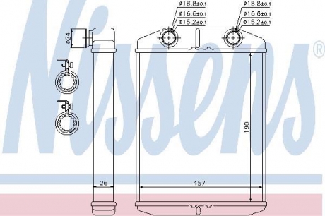 76514 NISSENS Радиатор обігріу салону