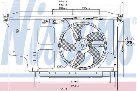 Вентилятор радіатора NISSENS 85007