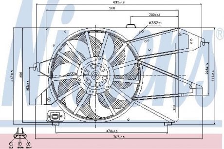 85191 NISSENS Вентилятор радиатора ford mondeo -07 акпп