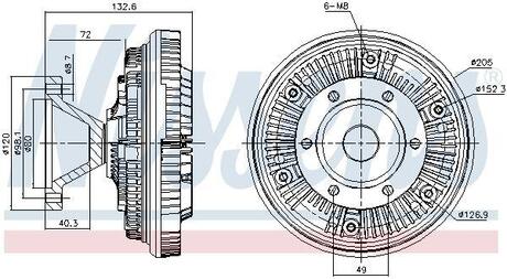 86145 NISSENS Вискомуфта вентилятора