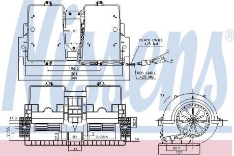 87140 NISSENS Вентилятор отопителя rvi - renault premium (00-) 370 dci/11 (пр-во nissens)