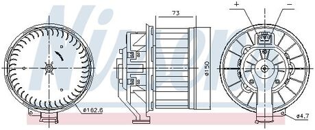 87803 NISSENS Вентилятор салону