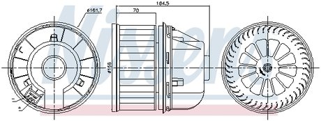 87817 NISSENS Вентилятор салону