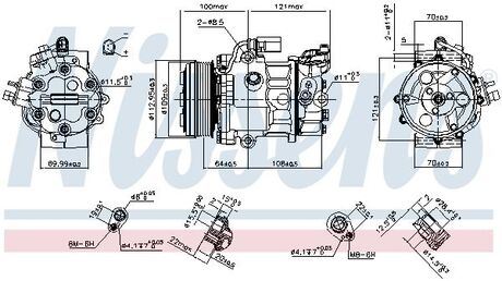 890659 NISSENS SPRКЇARKA KLIM NISSENS 890659 VW POLO 09-