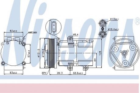 89068 NISSENS Компрессор, кондиционер