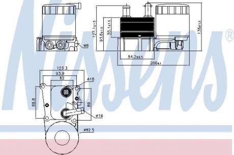 90696 NISSENS Радиатор масляный ford transit connect (tc7) (02-) 1.8 tdci (пр-во nissens)