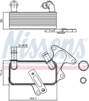 91129 NISSENS Радиатор масляний NISSENS 91129 VW GOLF VII/JETTA 1,8TSI 12-