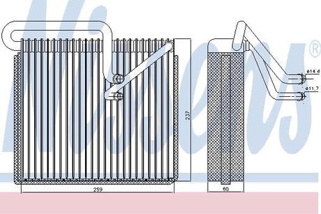 92190 NISSENS Випаровувач кондиціонера