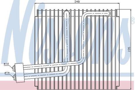 92265 NISSENS Випарювач кондиціонера