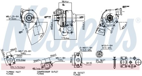 FORD турбіна C-Max, Fiesta, Focus, Fusion 1.6TDCi 02-, Citroen Berlingo, Peugeot 1.6HDi NISSENS 93037