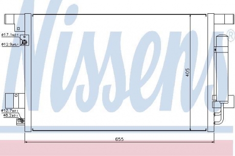 940029 NISSENS Конденсатор кондиционера mitsubishi lancer (07-)/ outlander (07-) (пр-во nissens)