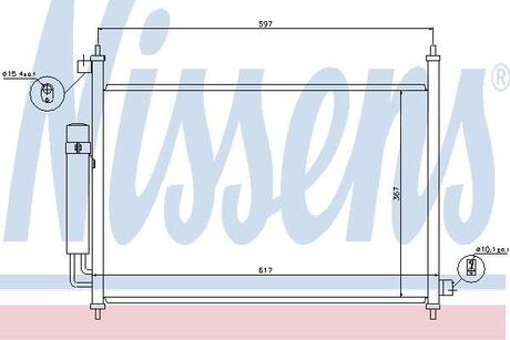 940064 NISSENS Конденсер HD FR-V(05-)2.2 CTDi[OE 80110-SJH-E01]