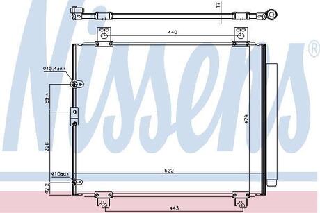 940625 NISSENS Конденсер TOYOTA HI-ACE (01-) 3.0 D