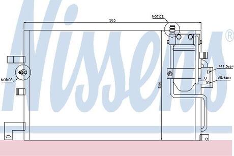 94504 NISSENS Радиатор кондиціонера
