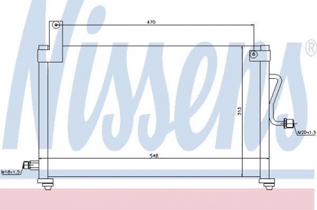 94751 NISSENS Конденсатор кондиционера daewoo matiz (klya) (98-) 0.8/1.0 (пр-во nissens)