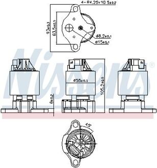 98187 NISSENS Клапан зворотній OPEL