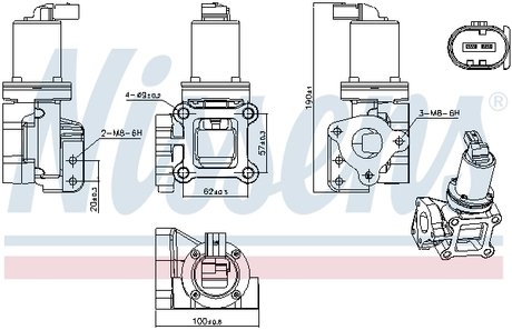 98309 NISSENS Клапан EGR