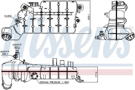 996046 NISSENS Розширювальний бак охолодження