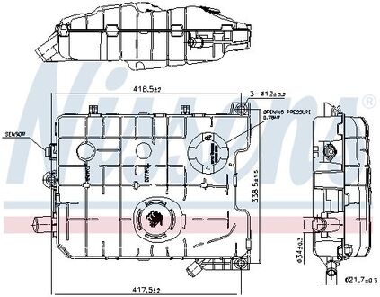 996058 NISSENS Розширювальний бак охолодження