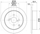 Диск тормозной задний Toyota Corolla 1.4, 1.6 (02-07) (ND1003K) NISSHINBO