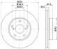 Диск тормозной передний Toyota Auris 1.4, 1.6, 1.8 (07-) (ND1021K) NISSHINBO