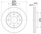 Диск тормозной передний Mitsubishi Galant V, VI 1.8, 2.0 (96-) (ND3011K) NISSHINBO