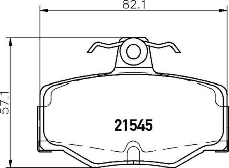 Колодки тормозные дисковые задние Nissan Almera 1.5, 2.2 (03-) Nisshinbo NP2050