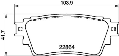 Гальмівні колодки MITSUBISHI Eclipse/Outlander "R "10>> Nisshinbo NP3056