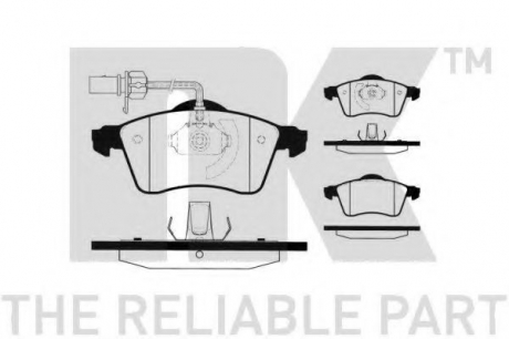 224750 NK Колодки диск. T4 перед. 2001-> с датчиком