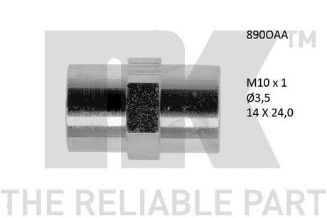 890OAA NK Перехідник гальмівної трубки 10/1-10/1