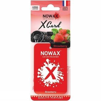 NX07538 nowax Ароматизатор на зеркало NOWAX X Card Strawbarry (NX07538)