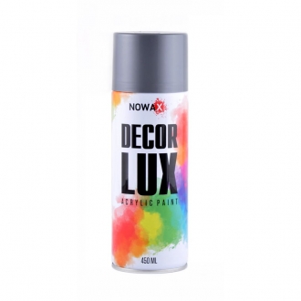 NX48016 nowax Акриловая краска глянцевая серебряно серая NOWAX Decor Lux (9022) 450мл