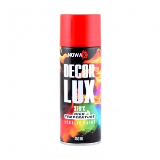 NX48040 nowax Акриловая высокотемпературная краска красная NOWAX Decor Lux (3000) 370°C 450мл