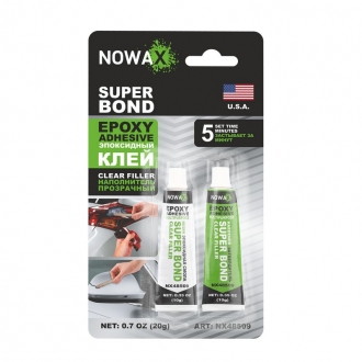 NX48509 nowax Эпоксидный клей прозрачный NOWAX SUPER BOND