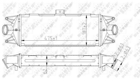 30879 NRF Интеркулер iveco daily ii 99- (пр-во nrf)