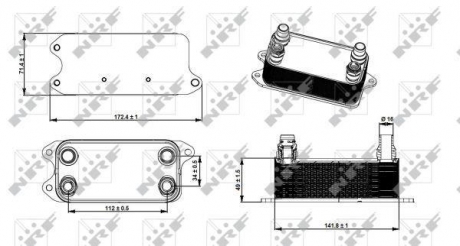 31275 NRF Масляний радиатор Mercedes C (C204),E (A207), E (C207), E (W212) 1.6-3.5 01.07-