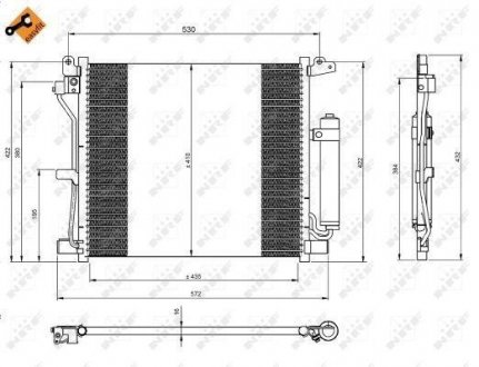 350226 NRF Радиатор кондиціонера NISSAN JUKE 10-